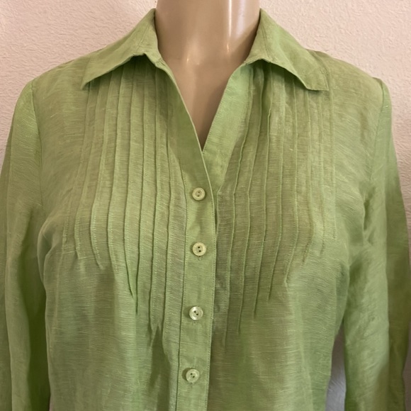 Used Blouse Coldwatwr Creek Green - Picture 2 of 10